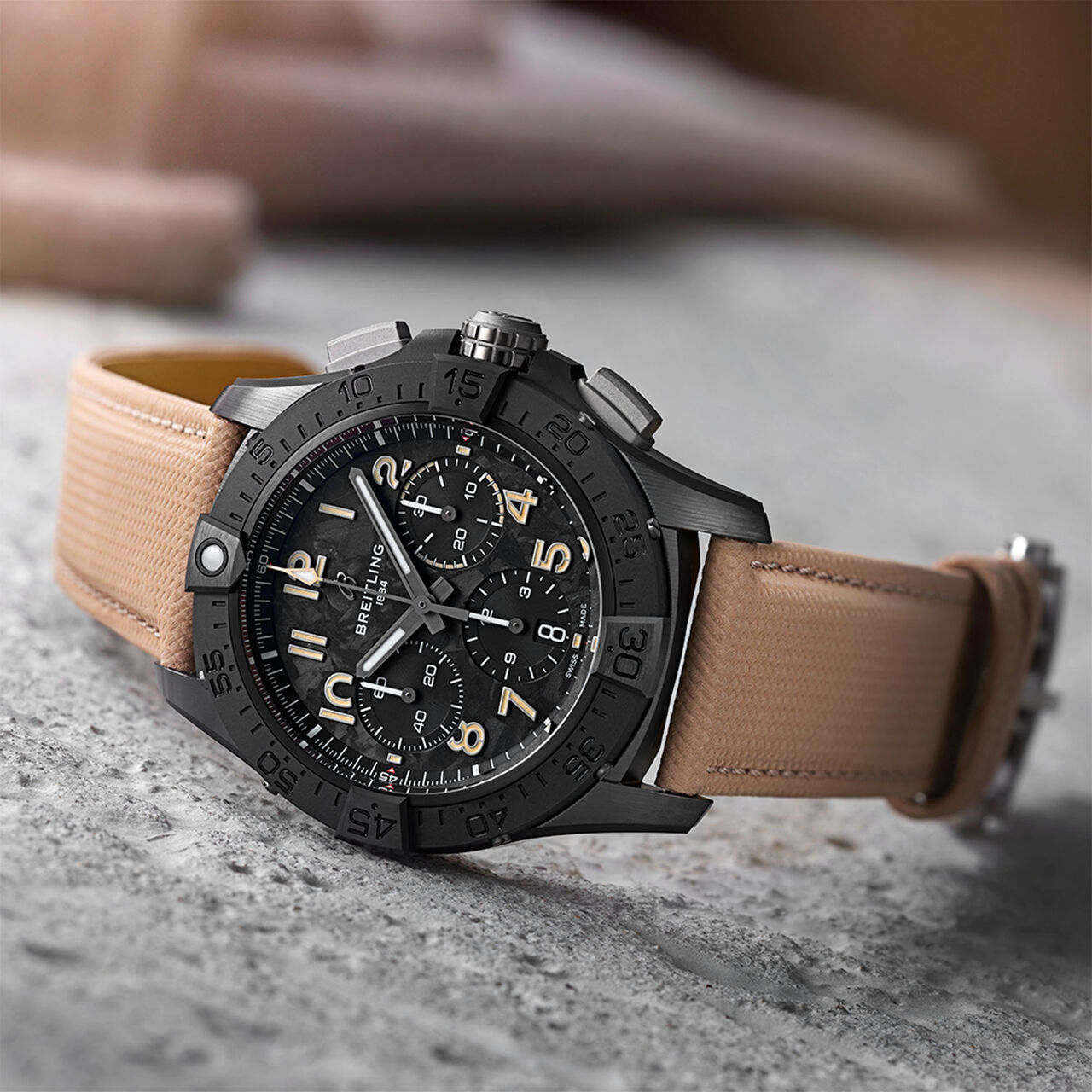 Breitling SB0146101B1X1 Avenger Night Mission B01 Automatic Chronograph 42 mm Titanium and Ceramic lifestyle 2 image number 1